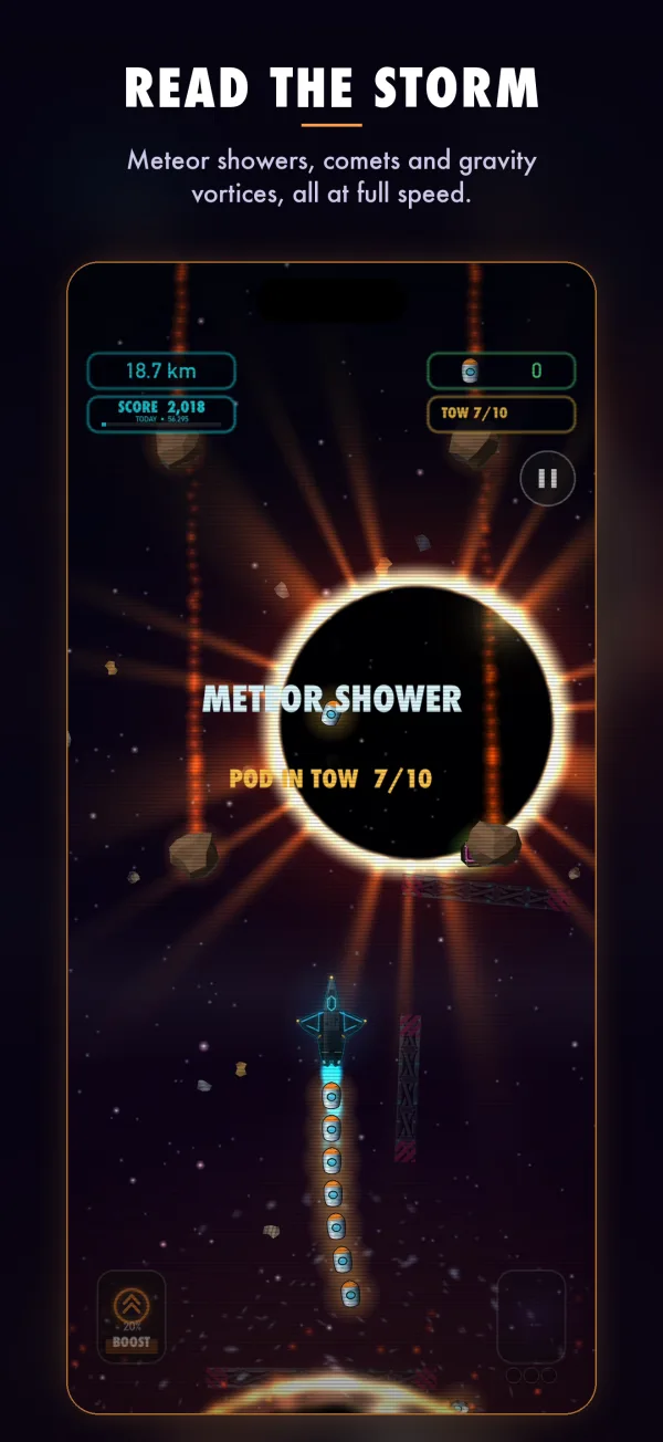 Read the storm. Meteor showers, comets and gravity vortices, all at full speed.